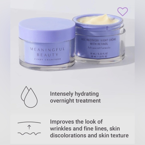 NWT, Meaningful Beauty, AGE RECOVERY NIGHT CREME WITH RETINOL, 1 fl oz / 30 ml - Picture 2 of 4